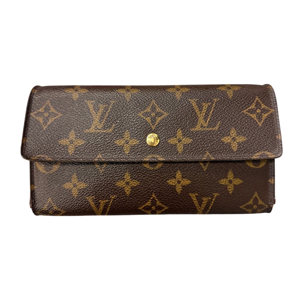 Louis Vuitton Sarah Wallet Monogram Canvas Portefeuille Long‎ Brown Envelope